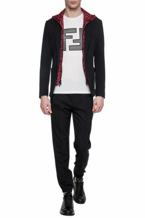 T-shirt with logo appliqué, zdjęcie 2 T-shirt with logo appliqué od Fendi